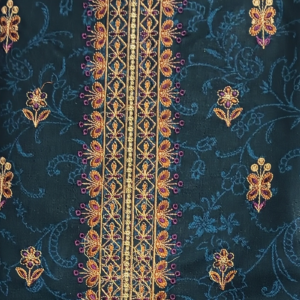 Dhanak 3 Piece Embroidered Suit - Image 2