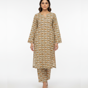 Khaddar 2 Piece Printed Suit - All Over