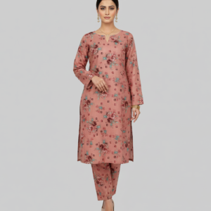 Khaddar 2 Piece Printed Suit - All Over