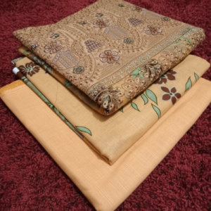 Khaddar 3 Piece Embroidered Suit with Patch