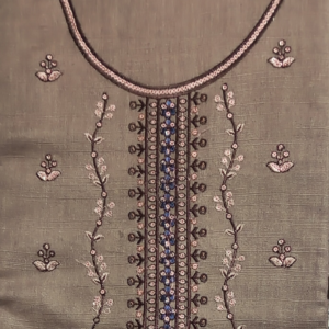 Khaddar 3 Piece Embroidered Suit - Image 2