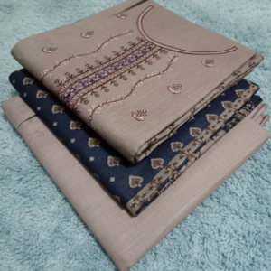 Khaddar 3 Piece Embroidered Suit